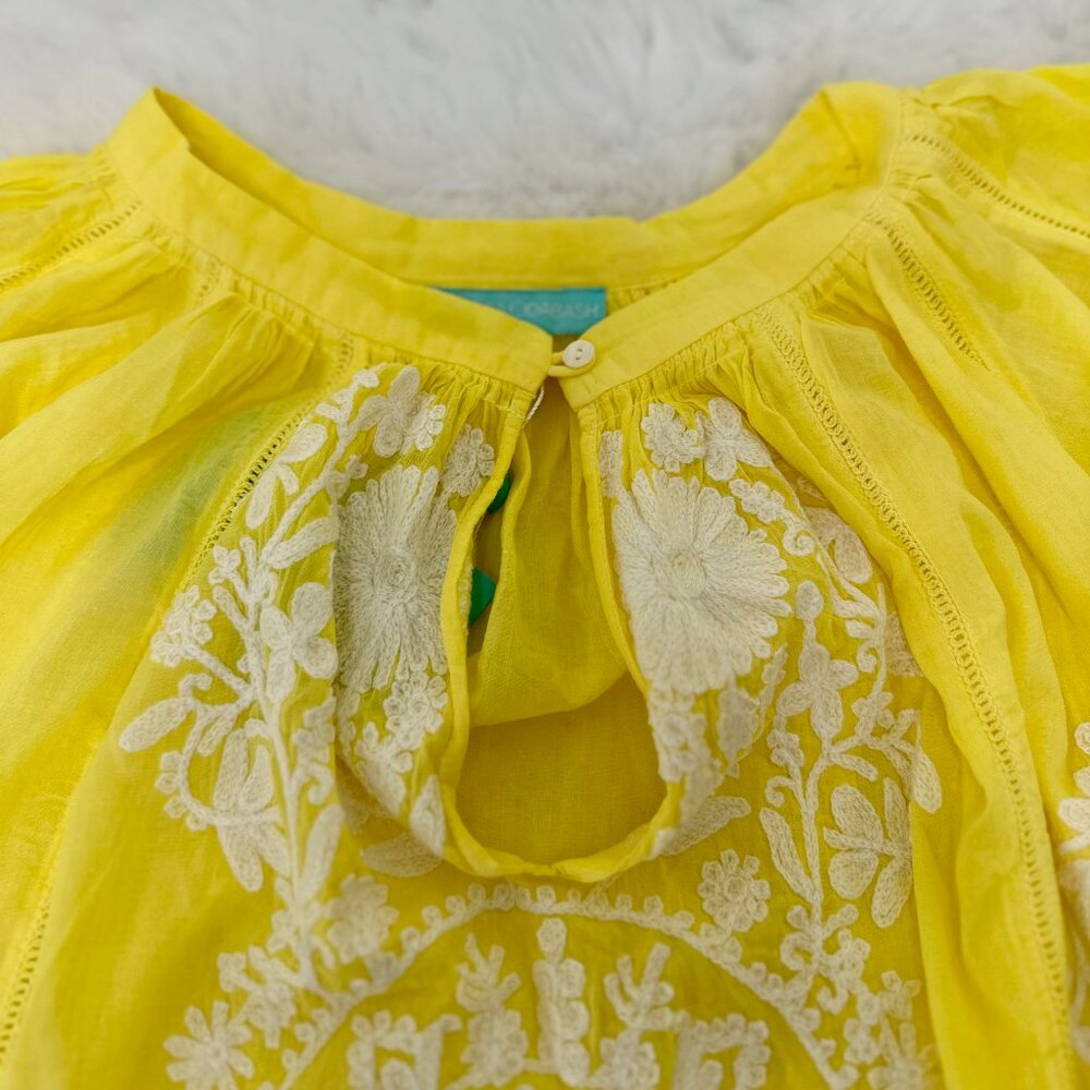 Melissa Odabash Women’s Yellow Embroidered Blouse - Picture 2 of 12